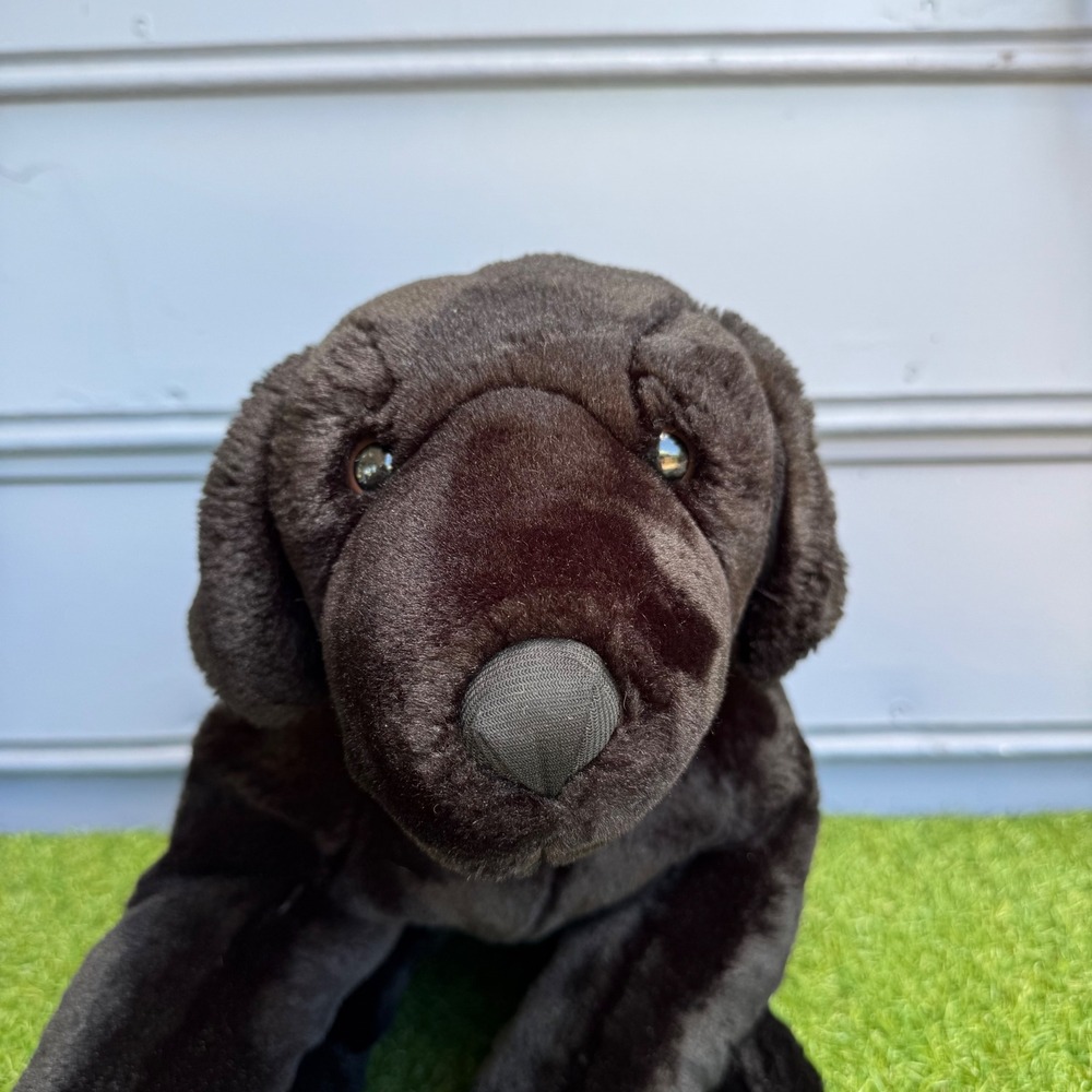 Vtg Kids Preferred Black Lab Retriever Plush Stuffed Animal Dog 27 Inch Large - Picture 2 of 7